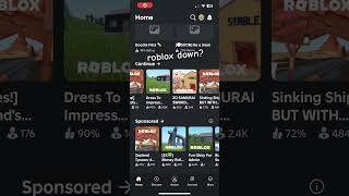 Roblox Servers Down Rn viral robloxdown robloxfilter robloxshorts robloxcommunity lol down [upl. by Coben842]