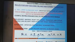 Practical Training7 Brief explanation of Incoterm  ExWorksFCAFAS and FOB [upl. by Nichola]