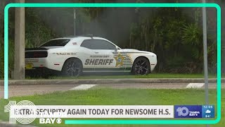 Extra security again on Tuesday for Newsome High School following shooting threats [upl. by Zaraf]