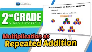 2nd Grade Math Tutorials Multiplication as Repeated Addition [upl. by Retniw132]