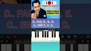 Neele neele ambar par piano tutorialkishore kumarHindi song [upl. by Yim593]