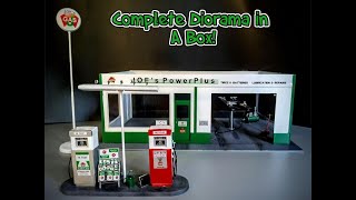 Joes Service Gas Convenience Station Diorama 124 Scale Model Kit Build How To Assemble Paint Decal [upl. by Ahsiekal]