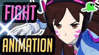 DVangelion in the Franxx  DVa UNLEASHED  Overwatch Fight Animation [upl. by Auhso]