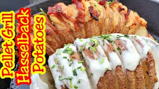 How to make hasselback potatoes on a pellet grill [upl. by Hamford76]