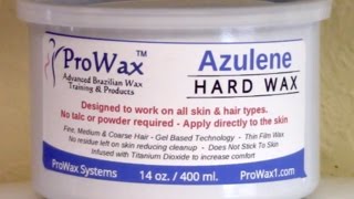 Azulene Hard Wax DemoReview from ProWax [upl. by Blackburn488]