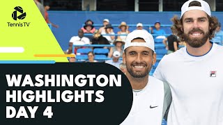 Kyrgios Takes On Opelka Fritz Nishioka Khachanov all in Action  Washington 2022 Day 4 Highlights [upl. by Nalaf]