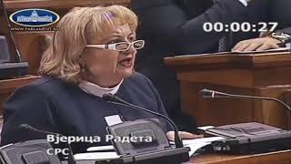 Vjerica Radeta Aleksandra Jerkov je ustaška prostitutka Vojislav Šešelj nije ratni zločinac [upl. by Aitat]