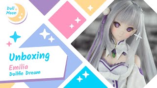 Unboxing Emilia from ReZero – Dollfie Dream Doll [upl. by Senga]