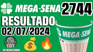 🍀Resultado Mega Sena 2744  confira os números de hoje 0207 [upl. by Shanley]