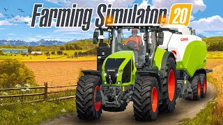 Making Bales With Claas Tractor amp Baler In Fs20  Fs20 Gameplay  Timelapse [upl. by Aihsyt582]