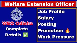 WEO Job Profile in Odisha  WEO Salary in Odisha  Welfare Extension Officer Odisha  OSSC Help [upl. by Godderd269]