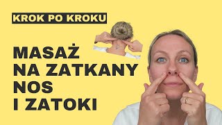 masaż na zatkany nos i zatoki jak odetkać nos z kataru [upl. by Pollyanna]