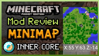 Minecraft PE Mod Review มอด Minimap สำหรับ Inner Core [upl. by Kenay]