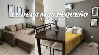 TOUR POR EL DEPARTAMENTO MÁS PEQUEÑO DE INFONAVIT 🏠 [upl. by Tirzah443]