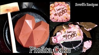 Pinãta Cake Recipe in Tamil  Valentines day special ❤️  Sowfis Recipes [upl. by Adnohral]