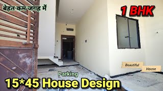 15×45  1 BHK Single floor House plan  75 Gaj  675 sqft  1545 house plan [upl. by Cristen]