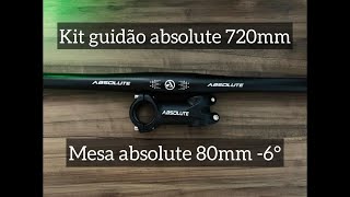 UNBOXING  Kit Guidão Absolute 720mm  Mesa 80mm 6º  ProjetoBike4K  001 [upl. by Body]