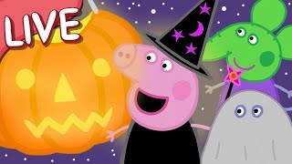 Peppa Pig Full Episodes 🔴 LIVE Spooky Halloween Episodes STREAMING NOW 🎃 Kids Videos 💕 [upl. by Barthol]