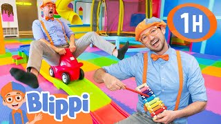 Blippi Learns to Jump and Sing at the Indoor Play Place Educational Videos for Kids [upl. by Sabec]