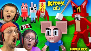 ROBLOX KITTY vs PIGGY Mouse FGTeeVs Chapter 3 Peppa Family ESCAPE [upl. by Liddy]