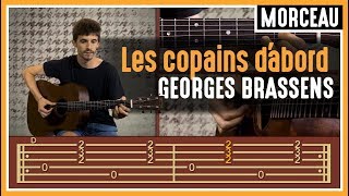 Cours de Guitare  Apprendre Les Copains Dabord de Georges Brassens  Laccompagnement [upl. by Richia]