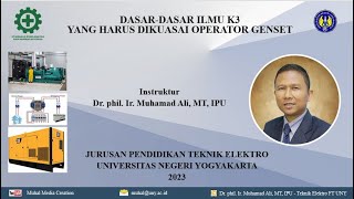 Dasar Keselamatan dan Kesehatan K3 Kerja Yang Harus dikuasai Operator Genset [upl. by Mihcaoj81]