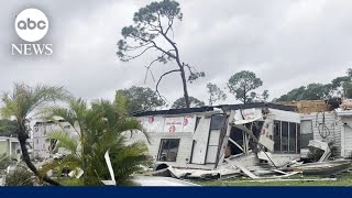 Hurricane Milton causing significant damage as it slams into Florida [upl. by Nertie]