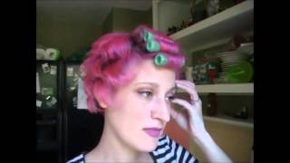 refresh short hair with velcro rollers [upl. by Eelyma]