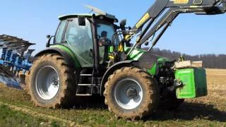 Deutz Fahr Agrotron 150 beim Pflügen 2012 [upl. by Nawaj484]