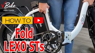 How to Fold LEXO STs a Class 2 Foldable Fat Tire Electric Bike From vBike Canada [upl. by Mellisa]