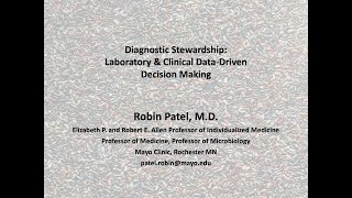 QampA  Diagnostic Stewardship Laboratory amp Clinical DataDriven Decision Making [upl. by Arde]