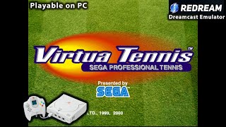 Sega Virtua Tennis  Redream emulator for PC  1080p [upl. by Sonahpets153]