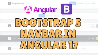 How to use Bootstrap 5 navbar in Angular 17 [upl. by Oribel]