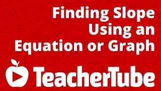 Finding Slope Using an Equation or Graph [upl. by Panayiotis]