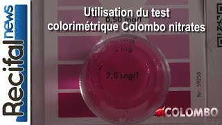 Utilisation du test colorimétrique Colombo nitrates [upl. by Leveridge]