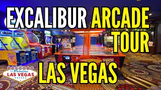 Excalibur Hotel And Casino  Arcade Tour  Las Vegas 2024 [upl. by Ingalls197]