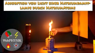 Diskrete Energieniveaus in Atomen  Absorption von Licht einer Natriumdampflampe [upl. by Nork]