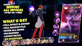 Script Skin Chou KOF  Iori Yagami No Password Terbaru Full Effect amp Voice  New Update [upl. by Adair]