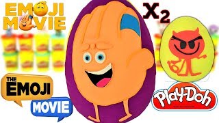 Huevo Sorpresa Gigante The Emoji Movie Choca esos 5 Hi5 y Diablo de Plastilina Play Doh en Español [upl. by Georglana]