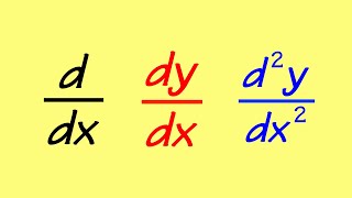 微分符號的差別 ddx dydx d2ydx2 [upl. by Zoarah604]