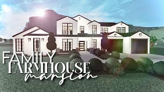 ROBLOX  Bloxburg Affordable Family Farmhouse Mansion 91k  No Large Plot  House Build [upl. by Peoples]