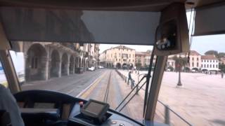 Fronte vista della Padova Tram da Capolinea Sud a Stazione FS [upl. by Bakemeier501]