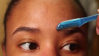 How I Shape My Eyebrows Beginner Friendly Using Razor Tweezers amp Scissors [upl. by Meraree835]