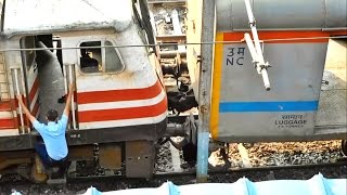 WAP5 Loco coupling  KANPUR SHATABDI Exp amp Departure from New Delhi [upl. by Mukul]