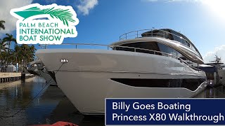 Stunning Princess Yachts X80 Premiere at 2023 Palm Beach International Boat Show [upl. by Wandie]