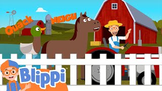 Farm Animal Song  BLIPPI  Educational Songs For Kids [upl. by Yruama]