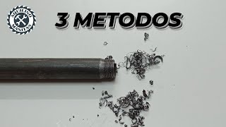 ✅Como hacer ROSCAS en TUBO DE HIERRO 3 METODOS Reformas y reparaciones [upl. by Eirrab]