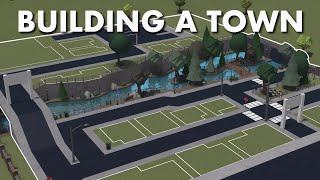 BUILDING A TOWN IN BLOXBURG layout included [upl. by Olra]