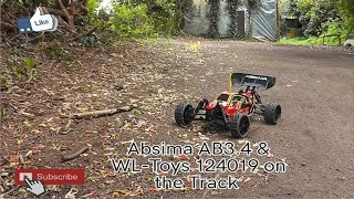 Absima AB3 4 amp WLToys 124019 on the Track [upl. by Airdnaed]