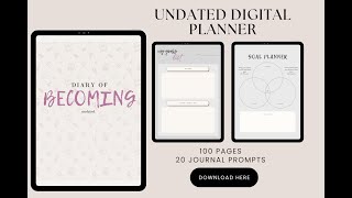 Diary of becoming digital journal digital diary goodnotes planner ipad [upl. by Elly597]